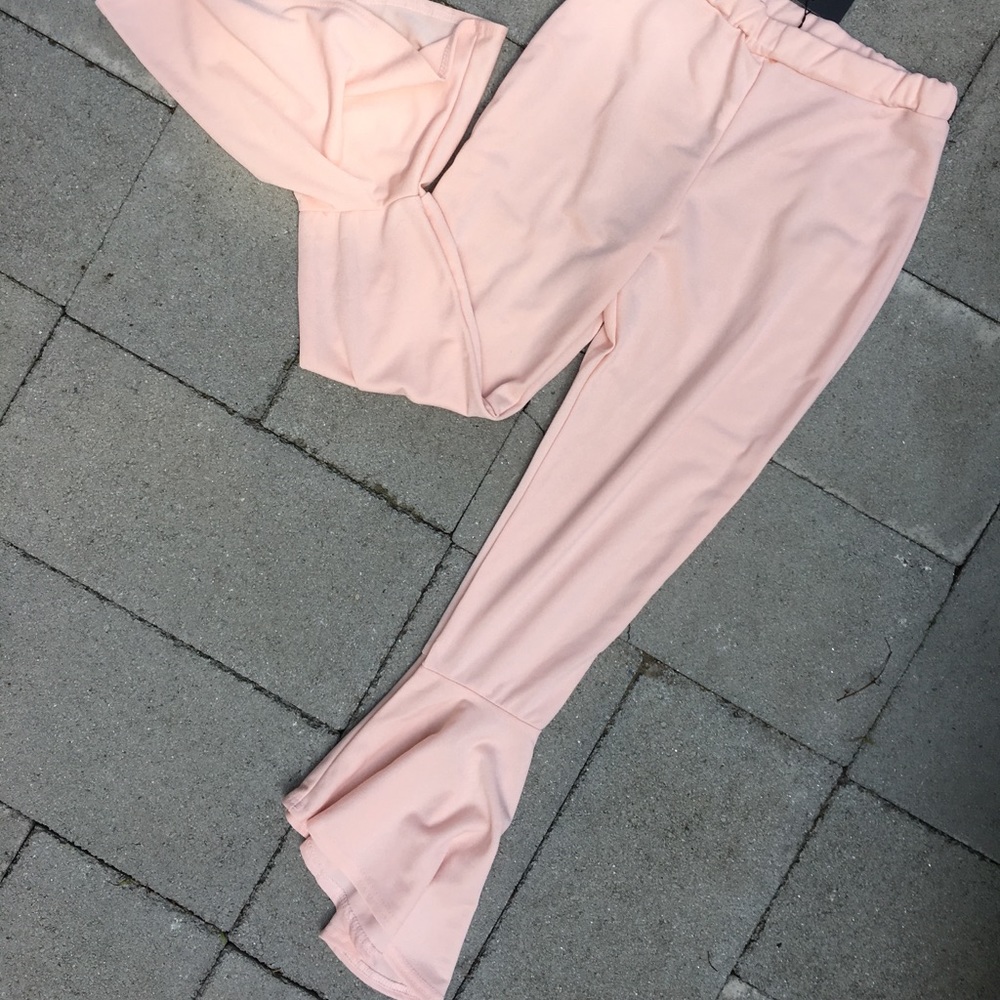 Petite nude flare hem trousers Brand New!